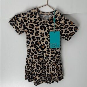 Posh Peanut Lana Leopard Twirl Bodysuit Dress